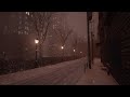 Snowy Night Walking Sounds Of Falling Snow Snowfall Relaxing Sleeping Study Reminiscence 