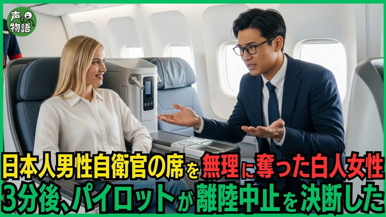 日本人男性自衛官の席を無理に奪った金髪の白人女性。3分後､パイロットが離陸中止を決断した衝撃的な理由に白人女性は震えた