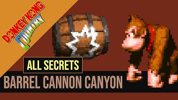 All Secrets of Barrel Cannon Canyon | 101% Walkthrough | Donkey Kong Country (SNES)