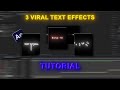 Top 3 Viral Text Effects Tutorial In After Effects | Text Tutorial |