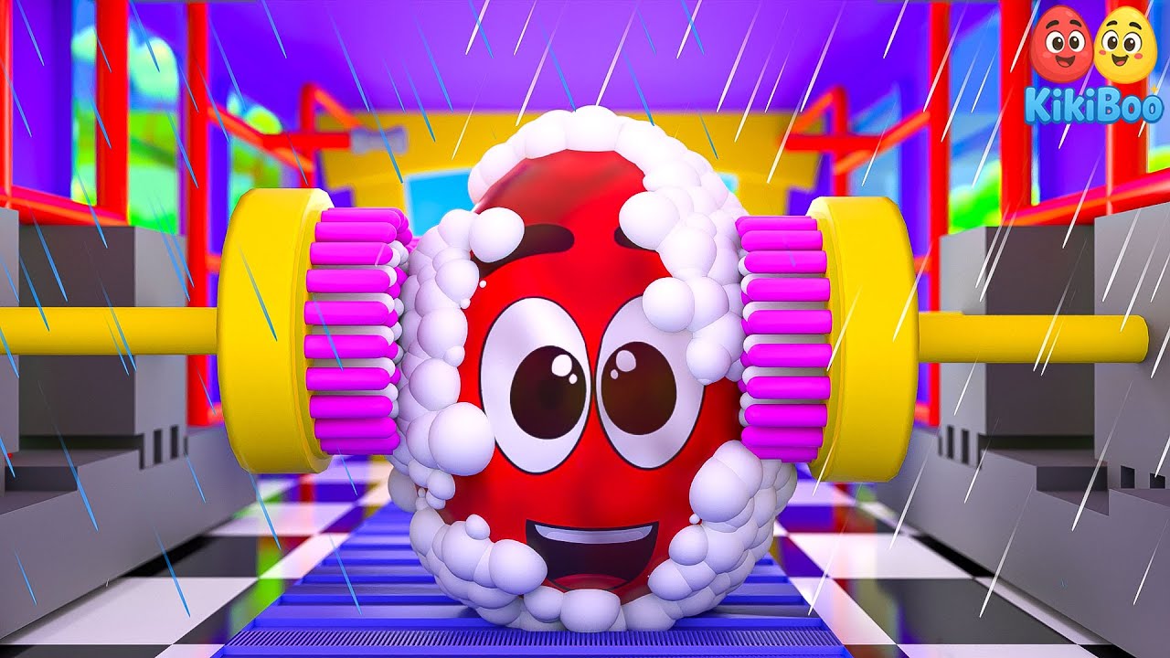 Washing Colorful Surprise Eggs! 🧼 Egg Cleaning Station Fun for Kids!