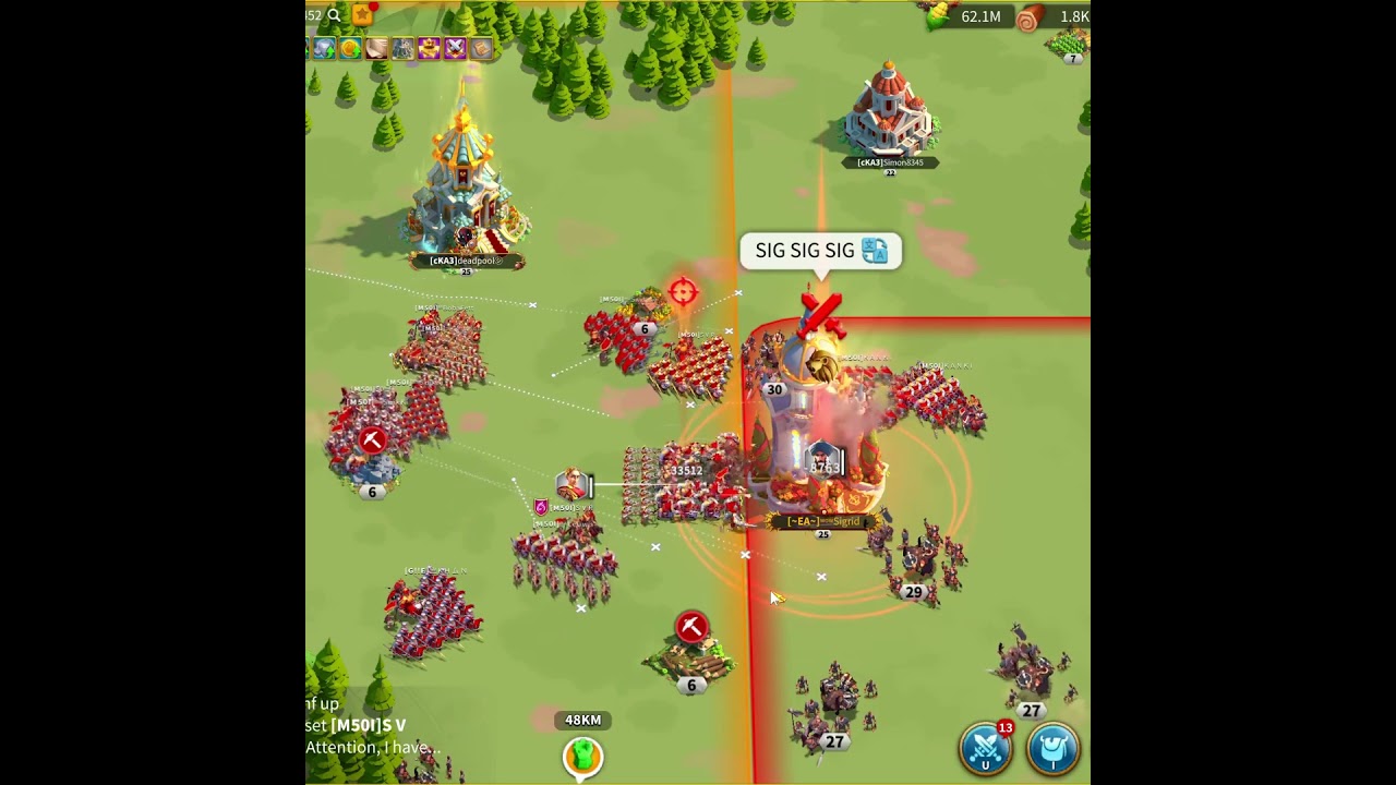 LVL 30 CAESAR MEHMED RALLY ON 97M SIGRID CITY | Rise of Kingdoms 
