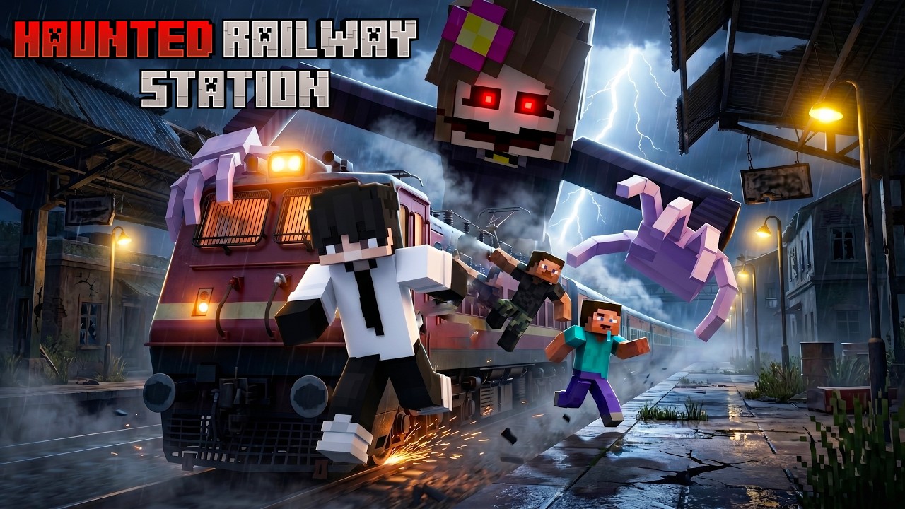 HAUNTED RAILWAY STATION IN MINECRAFT