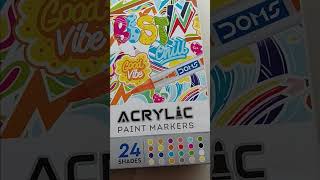 Doms Acrylic Paint Markers 24 Shades Set