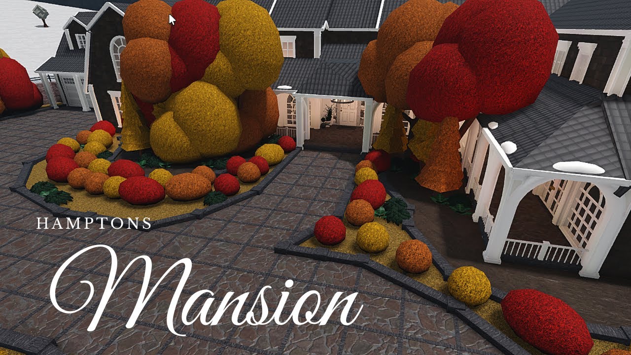 Hamptons mansion Bloxburg speedbuild part 1 YouTube