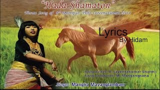 Hada Samaton Ayangba Lyrics || Mangka || Sangai Festival 2014