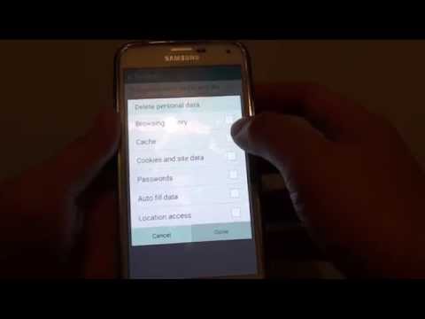 Samsung Galaxy S5 : 인터넷 브라우저 캐시를 제거하는 방법