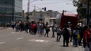 Harbor Police escort students through East Village for field trip to Petco Park