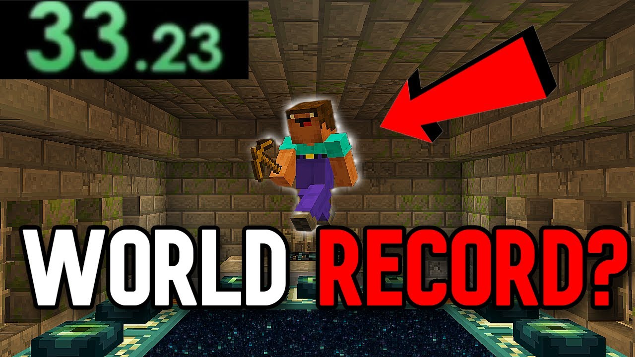 NOOB GETS MINECRAFT SPEEDRUN WORLD RECORD (33 Seconds (Set Seed)) - YouTube