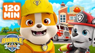 Rubble's Top Construction Moments! w/ PAW Patrol Marshall & Mix | 120 Minutes | Rubble & Crew