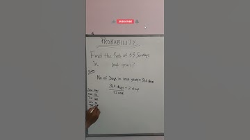 Probability of 53 Sundays in Leap Year #shorts