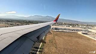 Southwest Airlines 2583 Boeing 737-7H4 Landing Ontario California 4K W/ATC
