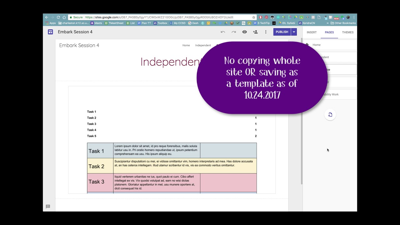 new google sites templates
