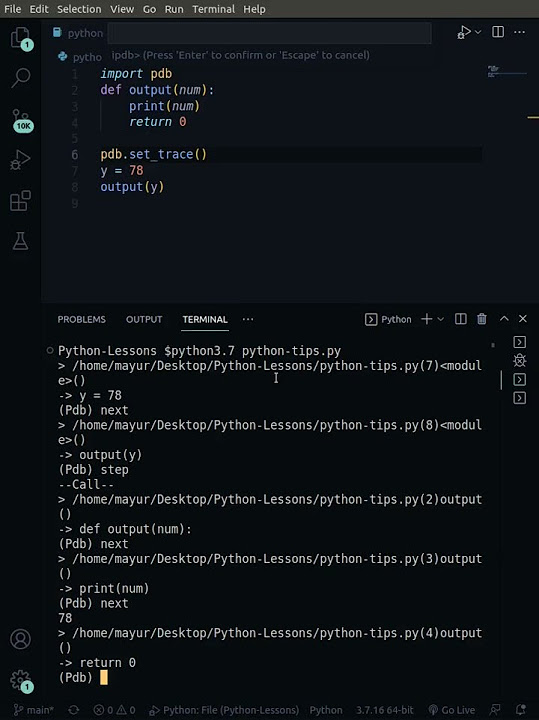 Python debugging pdb shorts youtube