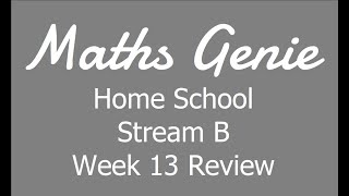 Home School Week 13 Review (B)