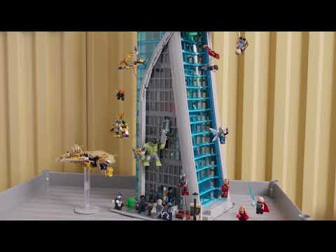 35.5 inches Avengers Tower LEGO set comes with 31 superhero minifigures