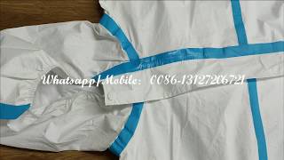 Show Long PPE safety protective clothing SSM isolation gowns suit clothing safet