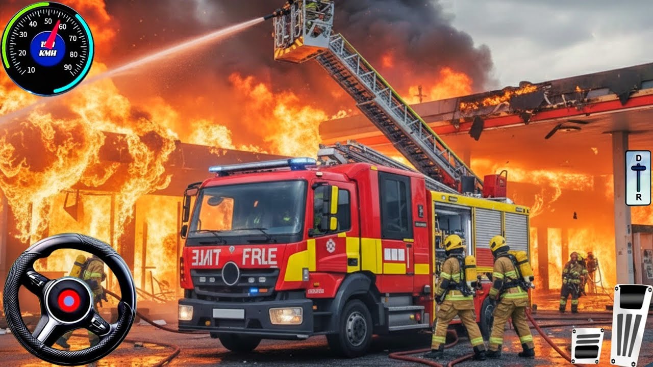 Fire Truck Simulator 2026 - 🚒 Extreme Fire Brigade Driving & Rescue Mission - Android Gameplay