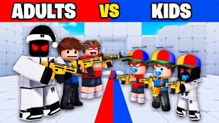 KID Youtubers vs ADULT Youtubers in Rivals!