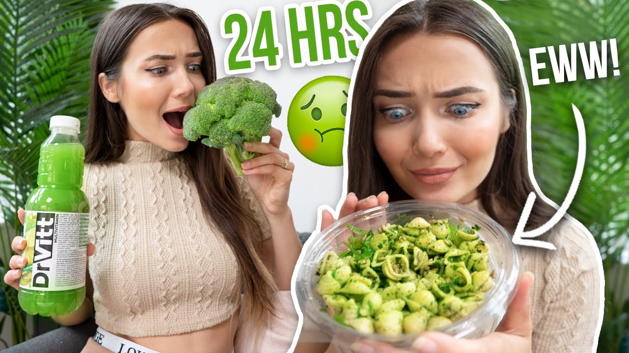 I ONLY ate GREEN food for 24Hours!