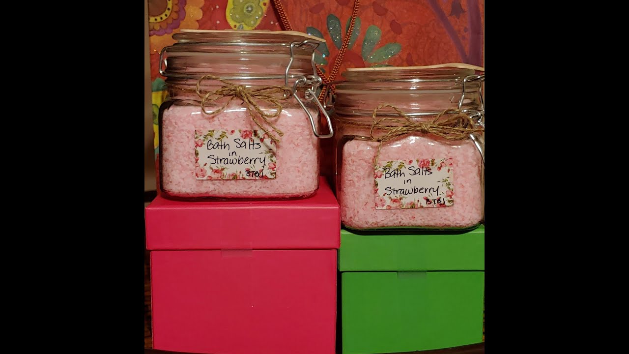 DIY Strawberry Scented Bath Salts Tutorial YouTube