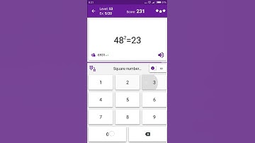 Math Tricks - Training mode - square numbers between 40 and 49 - level 053 (Number Keyboard)
