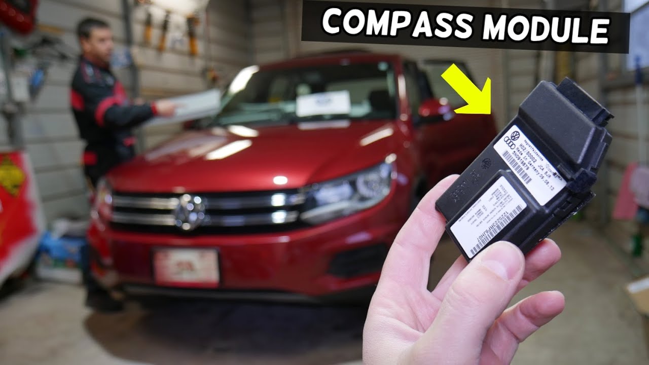 VW TIGUAN COMPASS MODULE LOCATION REPLACEMENT - YouTube
