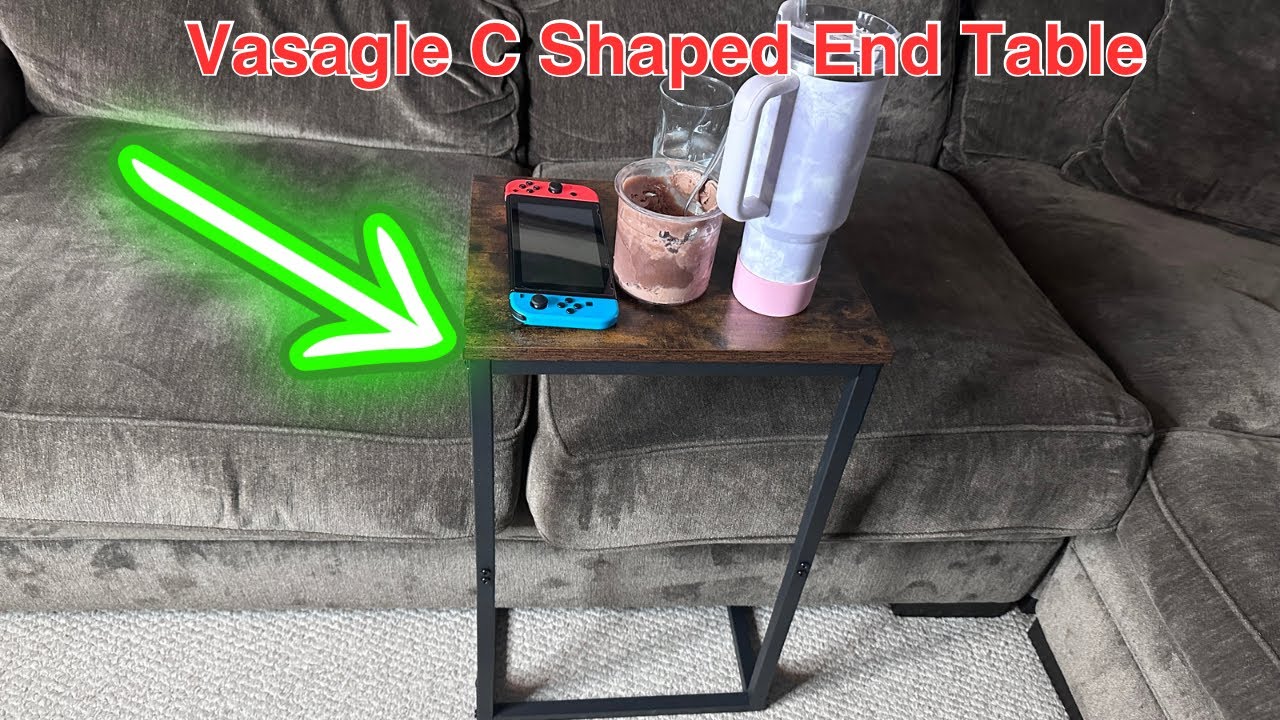 VASAGLE C Shaped End Table review YouTube
