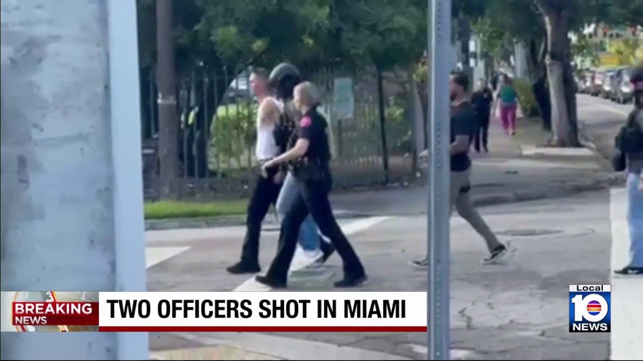 1 detained for questioning after Miami police officers shot