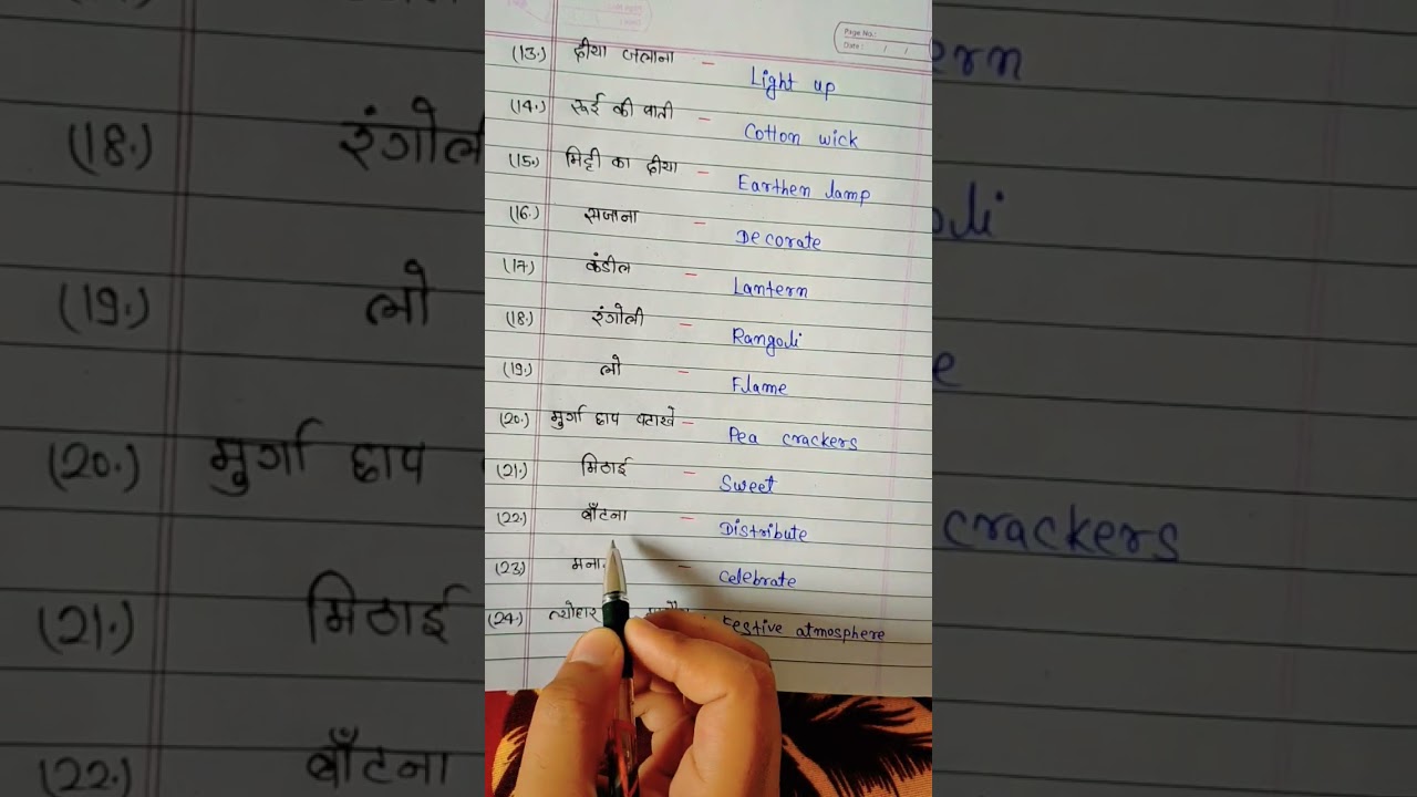 5 Diwali 🔥🎆 related words|| 