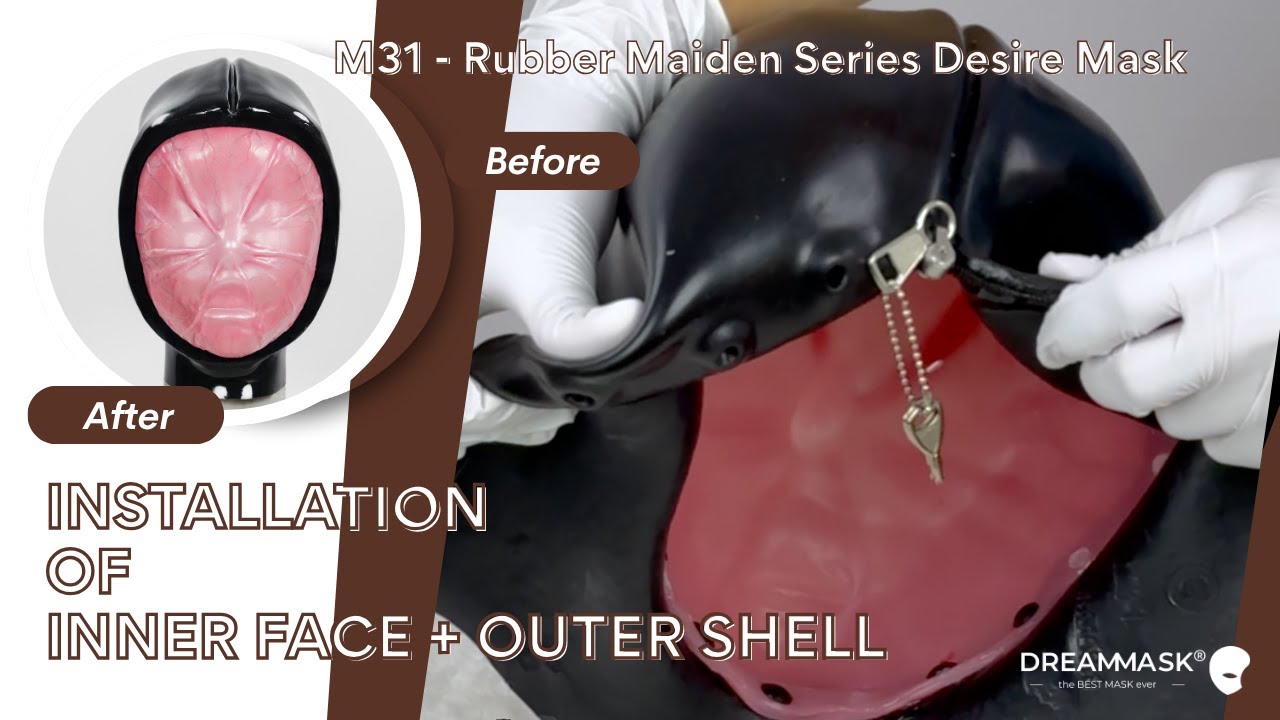 Installation of Inner Face + Outer Shell of M31 Rubber Maiden Mask 🙊❣️