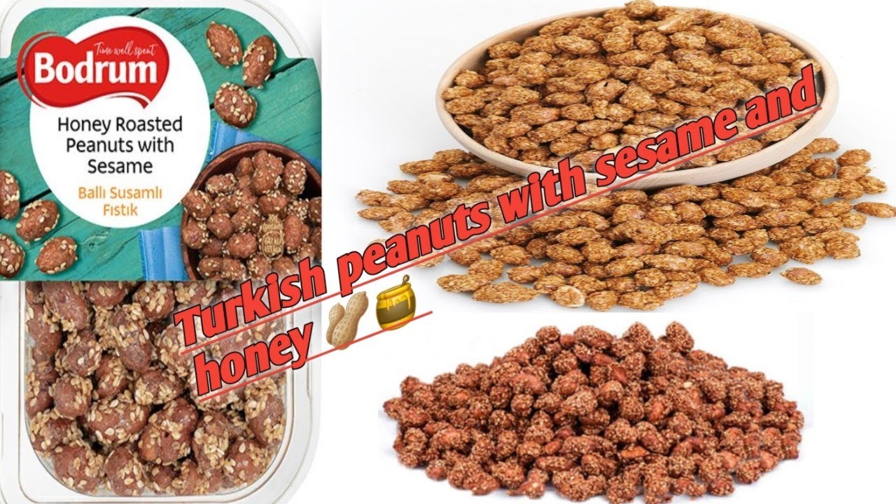 Turkish peanuts with sesame and honey 🍯🥜 Fried peanuts with sesame 