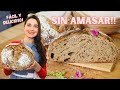 Pan de masa madre y semillas sin amasar  el mas facil y delicioso  es con acento