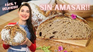 Pan de Masa Madre y Semillas SIN AMASAR 🥖 El mas facil y delicioso ❤️ Es Con Acento