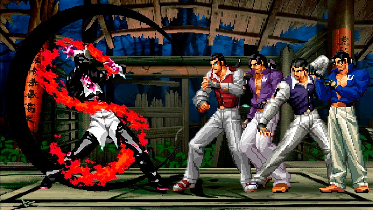 [KOF Mugen] Orochi Iori vs Robert Garcia Team