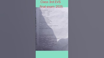 Class 3rd EVS | Annual exam question paper 2025 | #exam #shorts #EVS #annualexam2025 #education