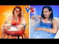 تحدى الساخن vs البارد / بنت نارية vs بنت ثلجية