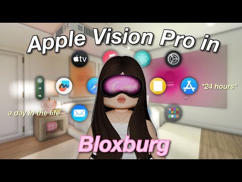 Surviving 24 HOURS with the Apple Vision Pro in Bloxburg! | Bloxburg Roleplay | w/voices