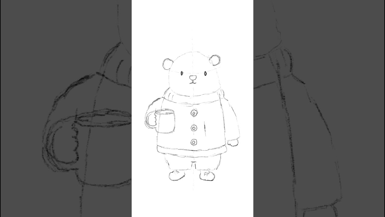 Cute Cartoon Hedgehog Wearing Clothes Drawing Tutorial 