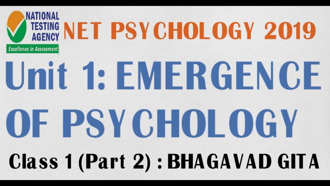 EMERGENCE OF PSYCHOLOGY : Unit 1 PART 2 | NET PSYCHOLOGY PREPARATION | Hindi