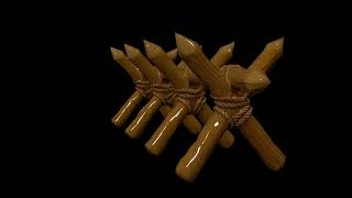 Stylized Medieval Wooden Barricade - Prop 3D Model | Game Asset Showcase