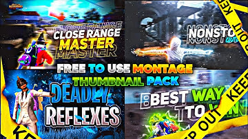 Bgmi Free Thumbnail | Pubg Free Thumbnail | Free To Use Pubg Montage Thumbnail pack || Tech 4 Gamer
