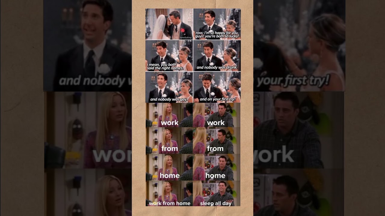 😂 Friends Meme: When “Work From Home” Turns Into “Sleep All Day” | Relatable Comedy