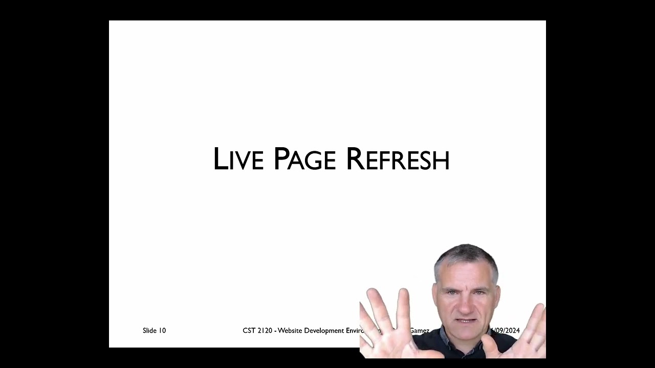 CST 2120 – Week 2 | Video 6: Website Development Environment - David Gamez
