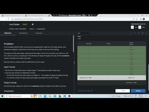 Card Swipe | Codechef | Starters 99 | Solution Code.