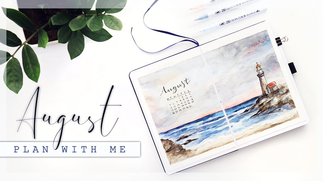 AUGUST 2019 Plan With Me // Bullet Journal Monthly Setup