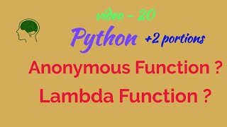 Python - TRB,+2 Portions in Tamil/Anonymous Function in Python Language.