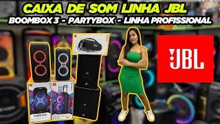 CAIXA DE SOM LINHA JBL - BOOMBOX 3 - PARTYBOX - LINHA PROFISSIONAL! OUTLET ELETRÔNICOS