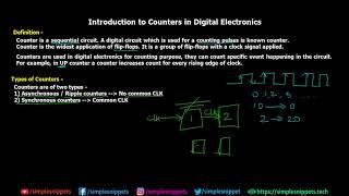 Introduction to Counters in Digital Electronics |  Part 1 - Theory