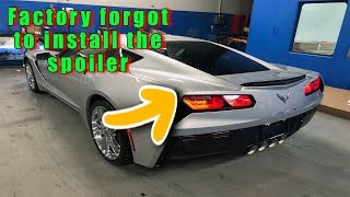 How to install a spoiler on a corvette in under 20 minutes.  works on any C7 20142019